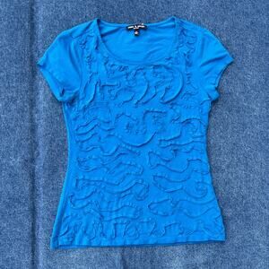 y2k cable & gauge ruffle textured tee